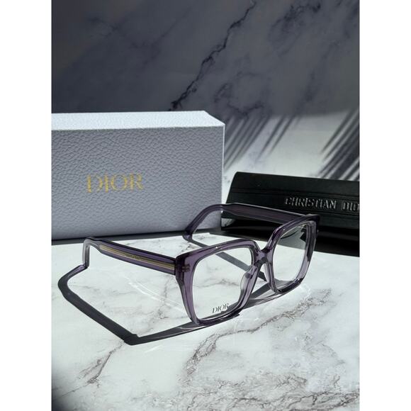 NEW Dior SpiritO S3I Eyeglasses Frames in Purple Transparent - Picture 4 of 8